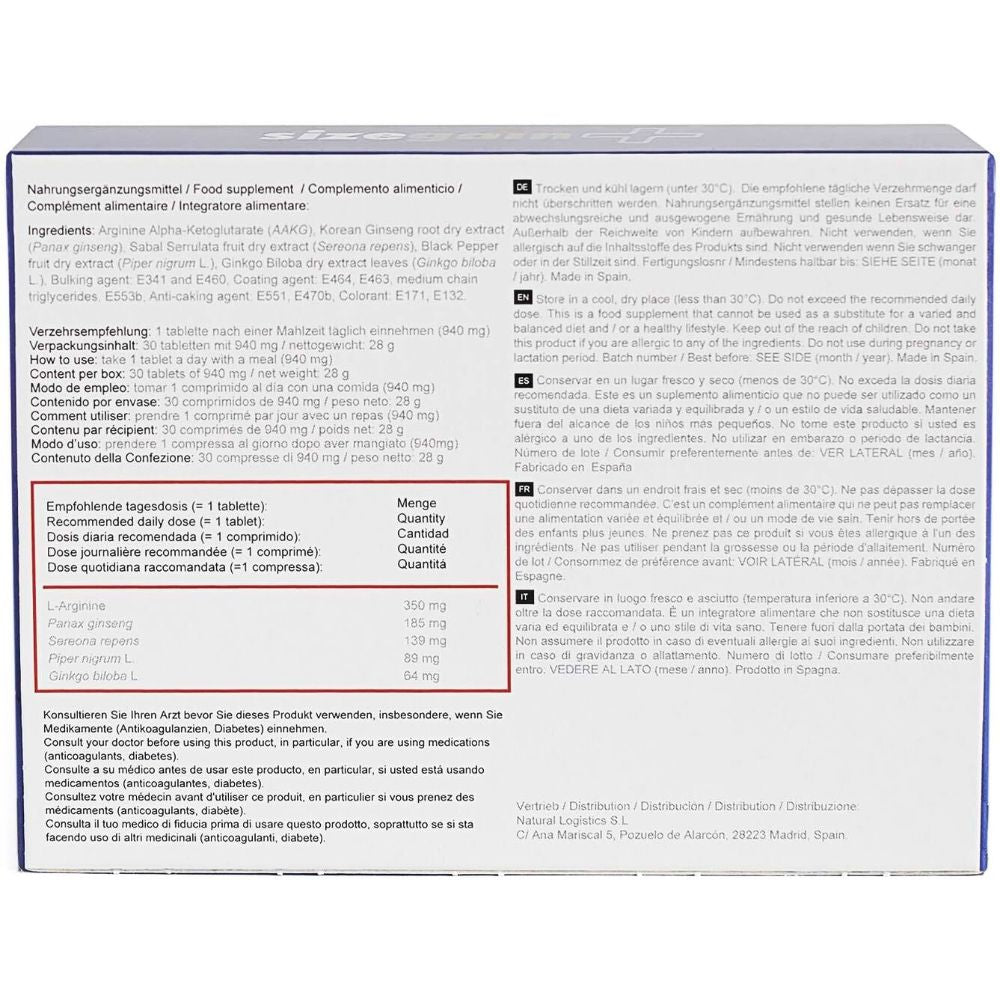 500Cosmetics | SizeGain Plus zur Steigerung der Potenz - 30 Kapseln