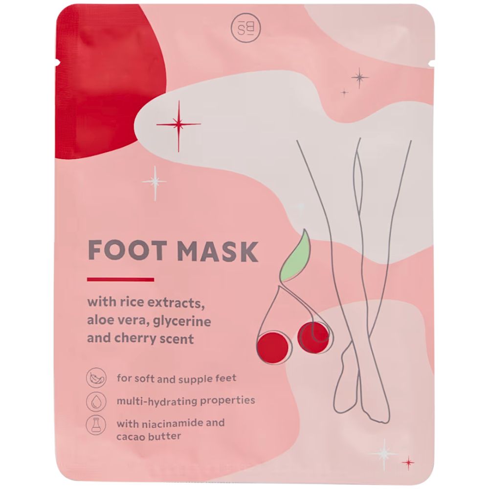 Skin Bliss | Fußmaske mit Kirsche oder Pfirsich Duft - 1 Paar