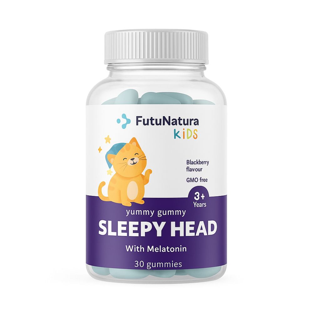FutuNatura | Sleepy head - Melatonin für besseren Schlaf - 30 Gummibonbons