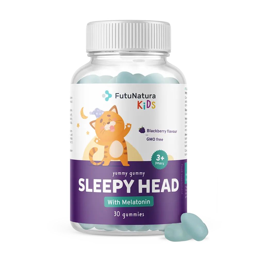 FutuNatura | Sleepy head - Melatonin für besseren Schlaf - 30 Gummibonbons