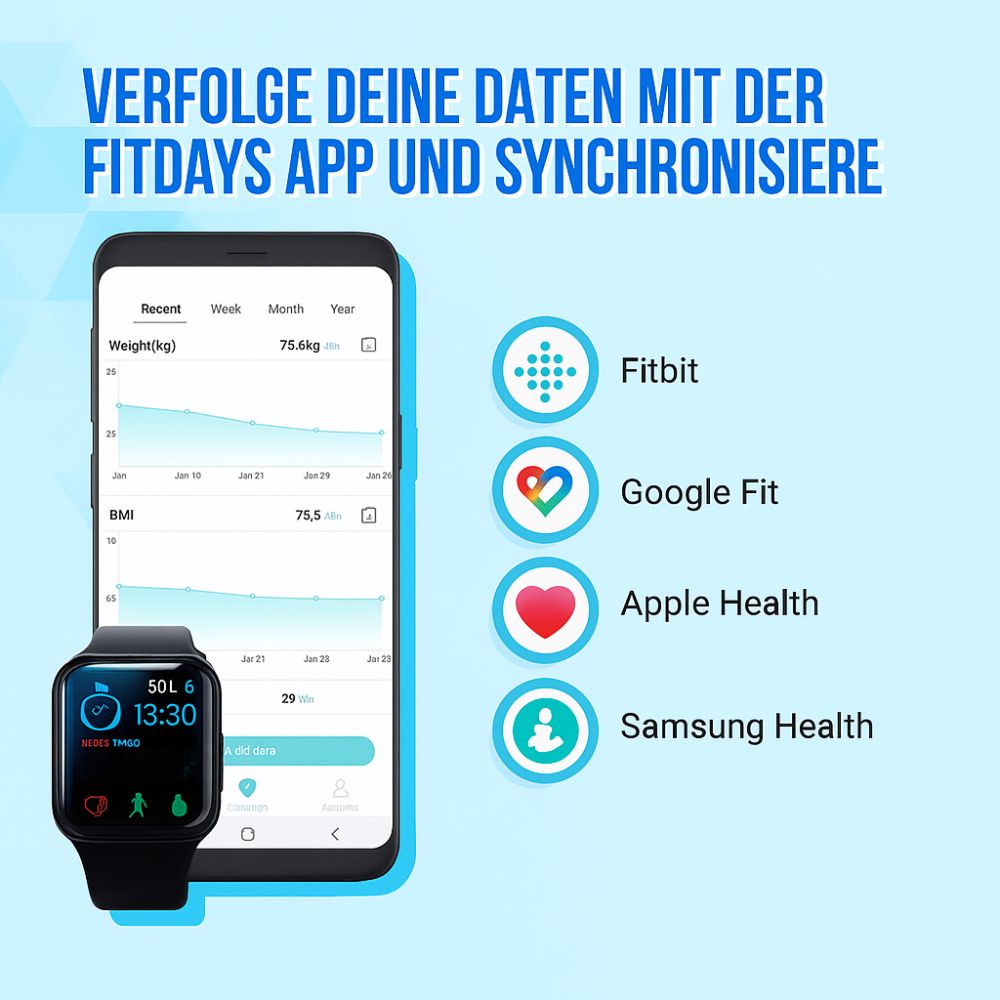 Silvergear | Smart Waage mit Körperanalyse und App-Anbindung