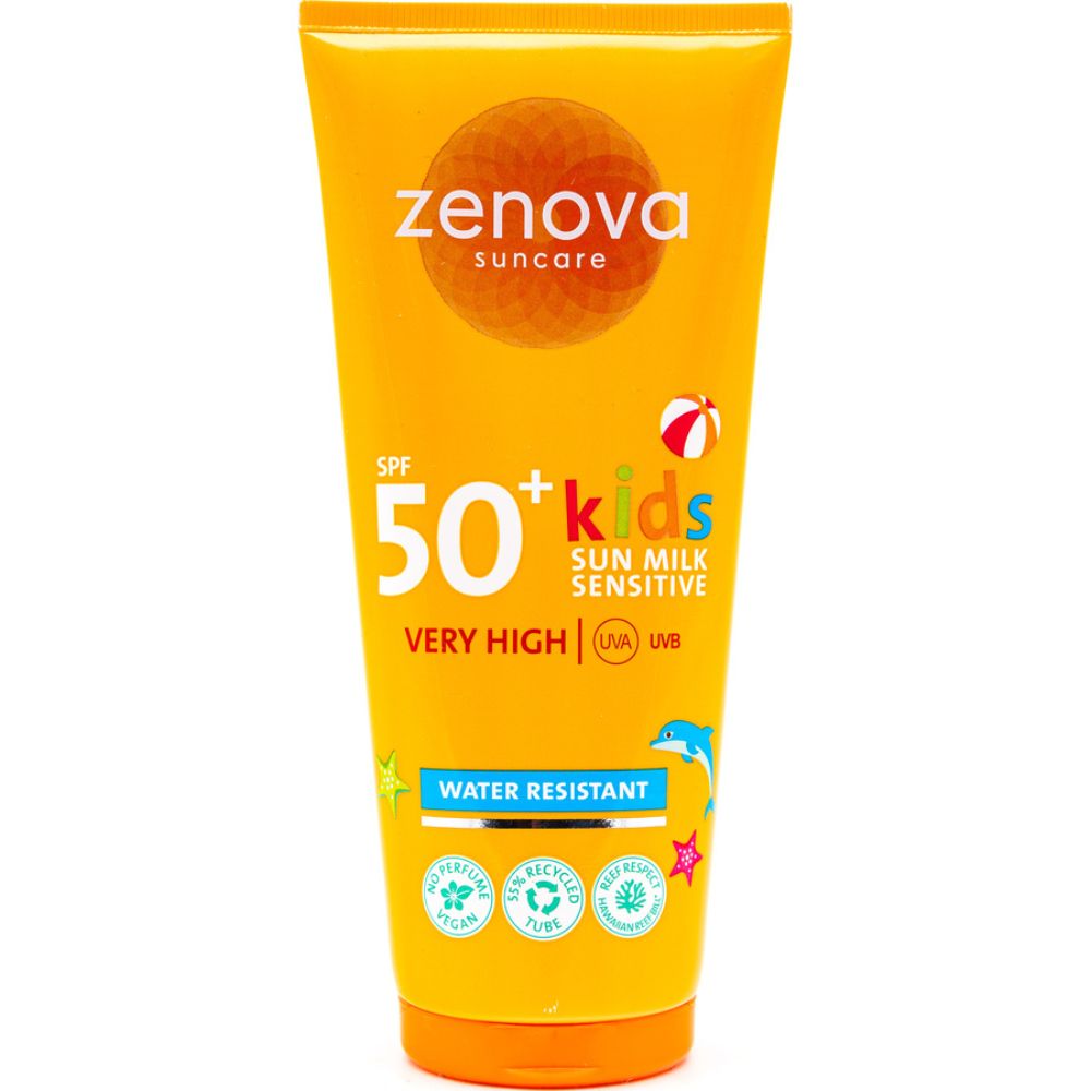 Zenova | Sonnenmilch Kinder sensitiv SPF50+ - extra wasserfest - 200 ml