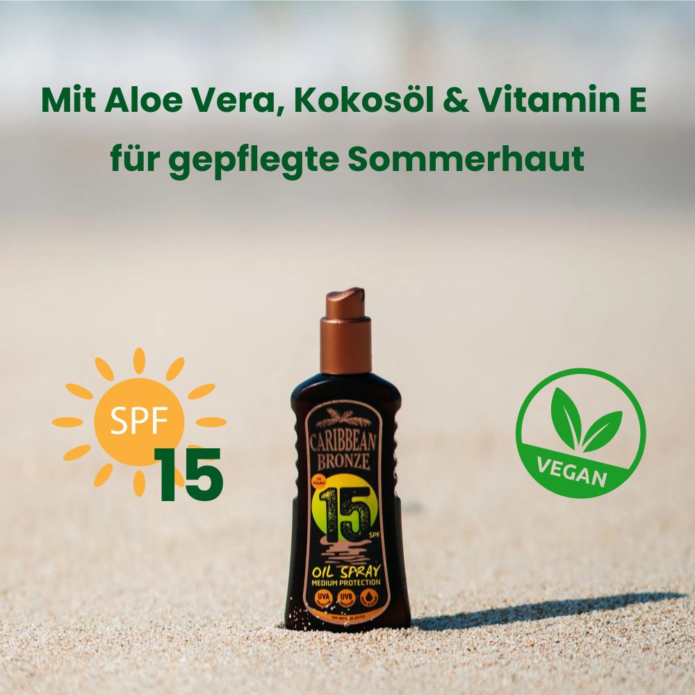 Caribbean Bronze | Sonnenschutzöl Spray LSF 15 - 200 ml