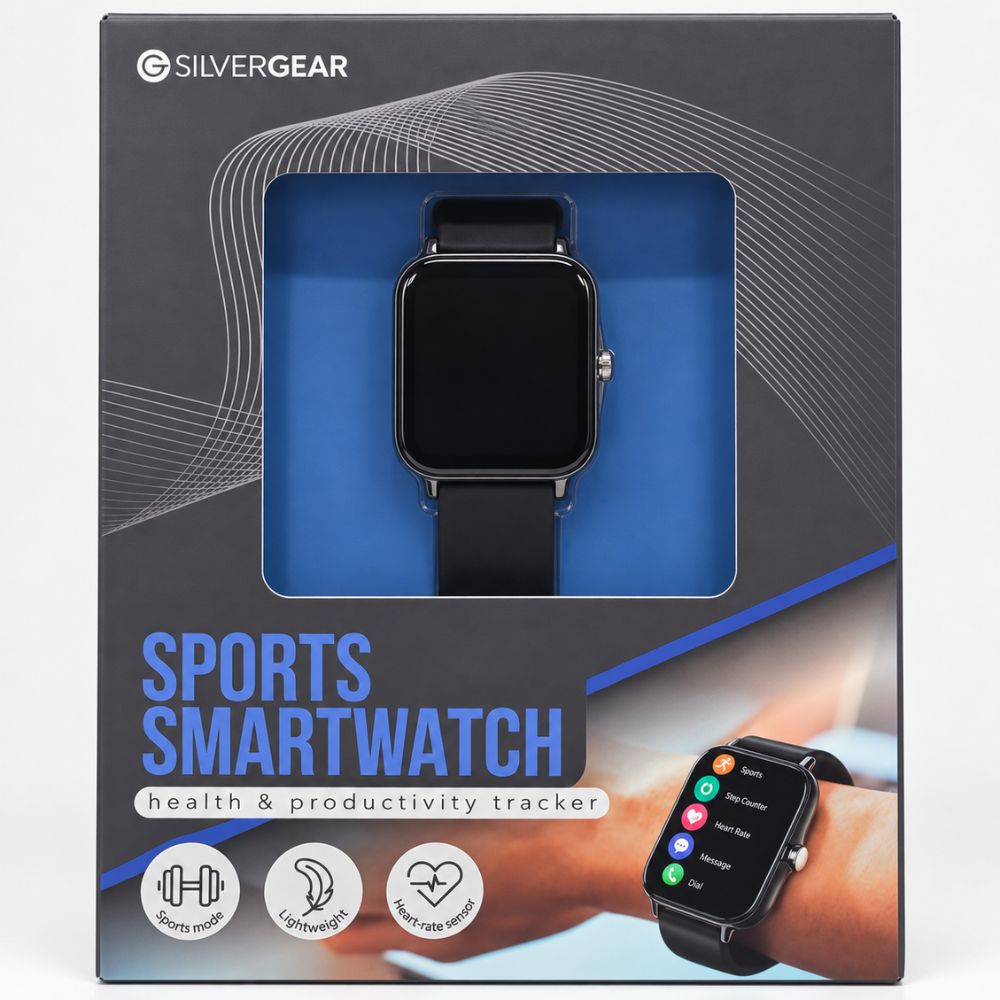 Silvergear Sports Smartwatch – 1,83" Fitness- & Aktivitätstracker mit Herzfrequenz, SpO₂ und Schlaftracking
