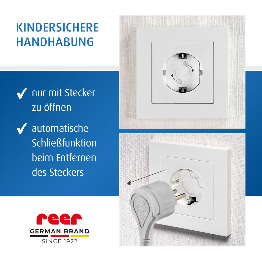 reer | Steckdosenabdeckungen - 10 Stück - Weiß