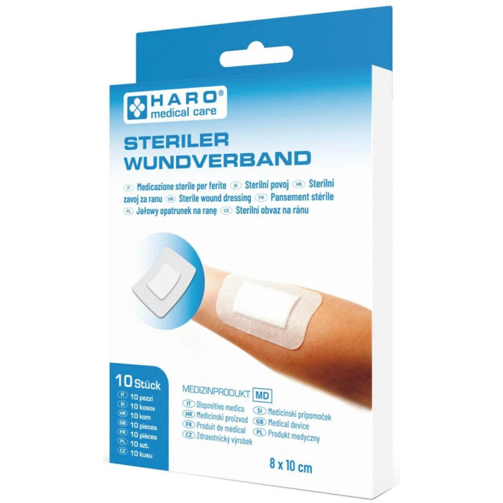 Haro | Steriler Wundverband 8 x 10 cm - 10 Stück