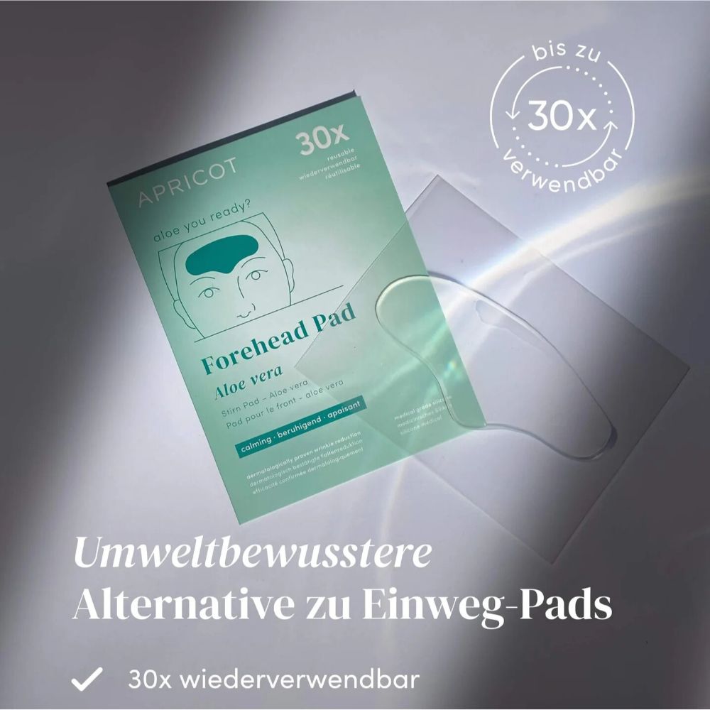 APRICOT I Stirn Pad mit Aloe Vera - Wiederverwendbar - 30 Behandlungen