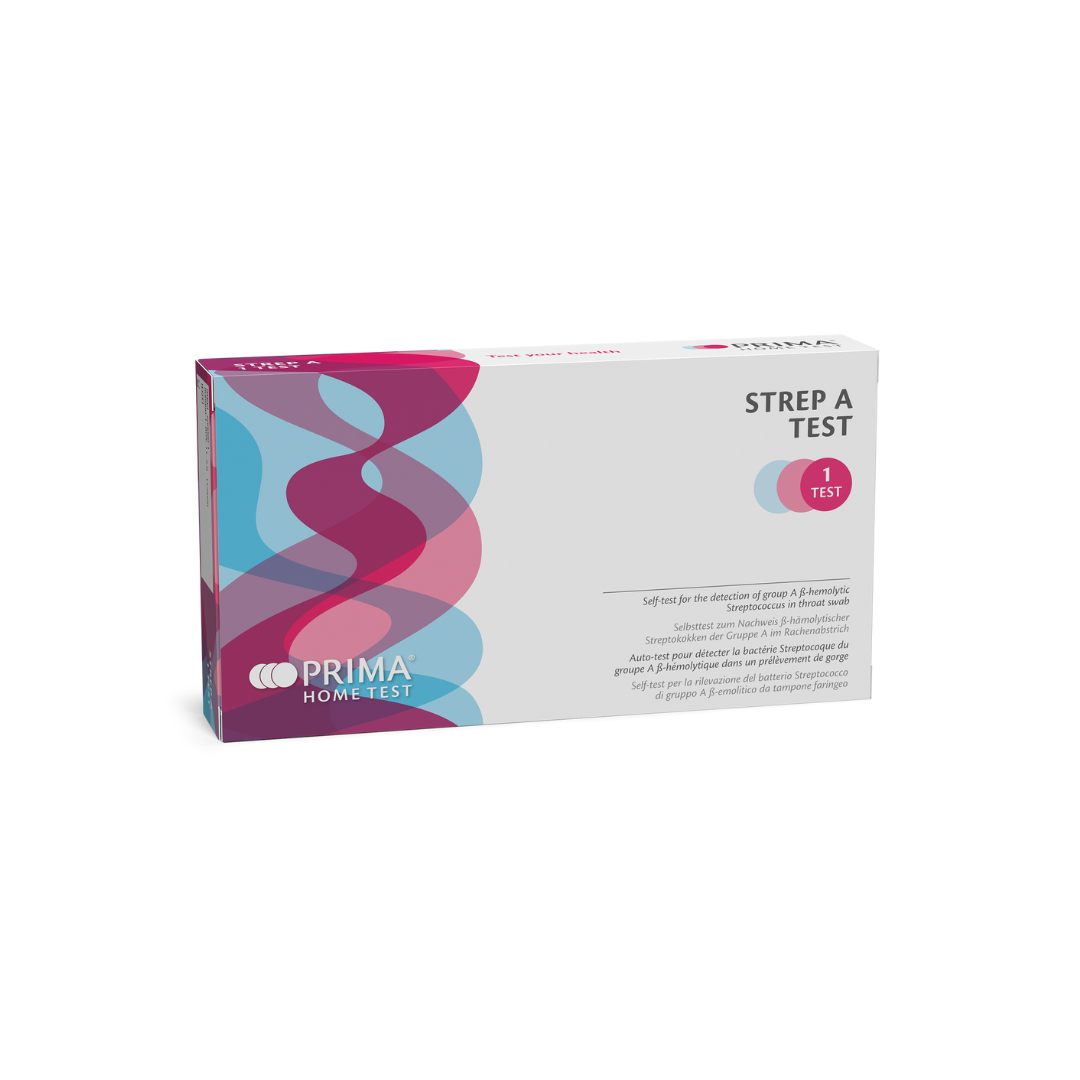 PRIMA | Strep A Home Test | Selbsttest zum Nachweis von ß-hämolytischen Gruppe-A-Streptokokken