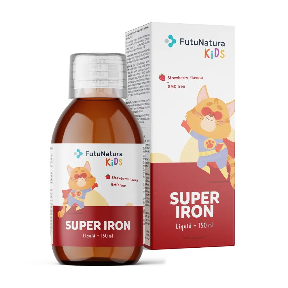 FutuNatura | Super Iron: Eisen + B-Vitamine – Flüssige Nahrungsergänzung für Kinder