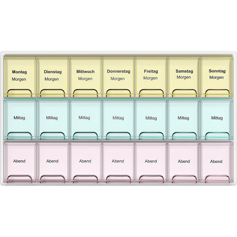 Haro | Pillenbox flach & bunt für 1 Woche