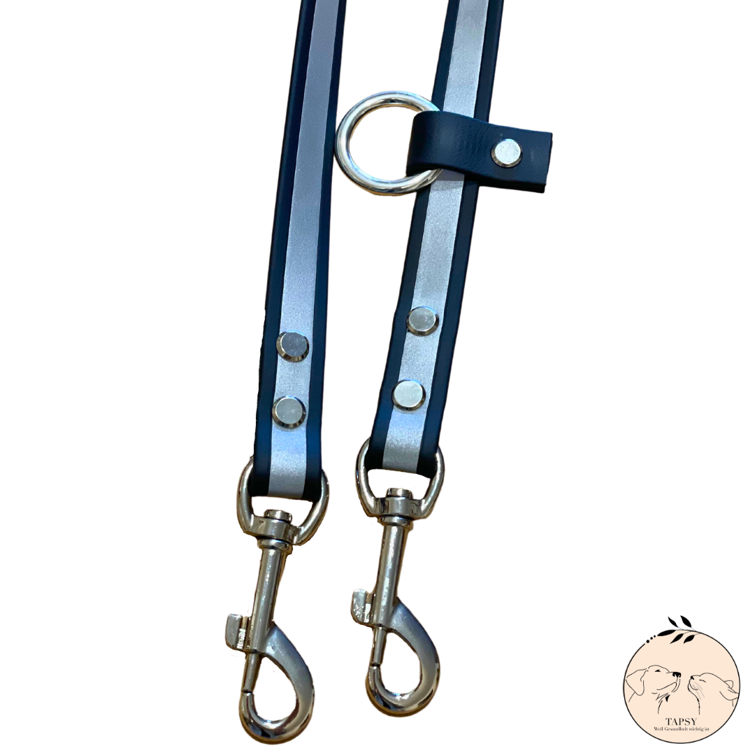 Tapsy Hundeleine I Reflektierend mit Traffic Handle I aus Biothane
