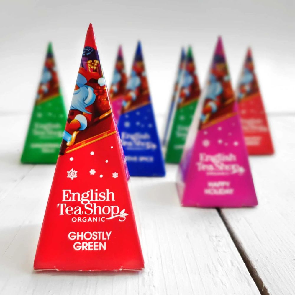 English Tea Shop | Tee Geschenk "Winter Kollektion" mit Schleife - Rot - 12 Pyramiden-Beutel