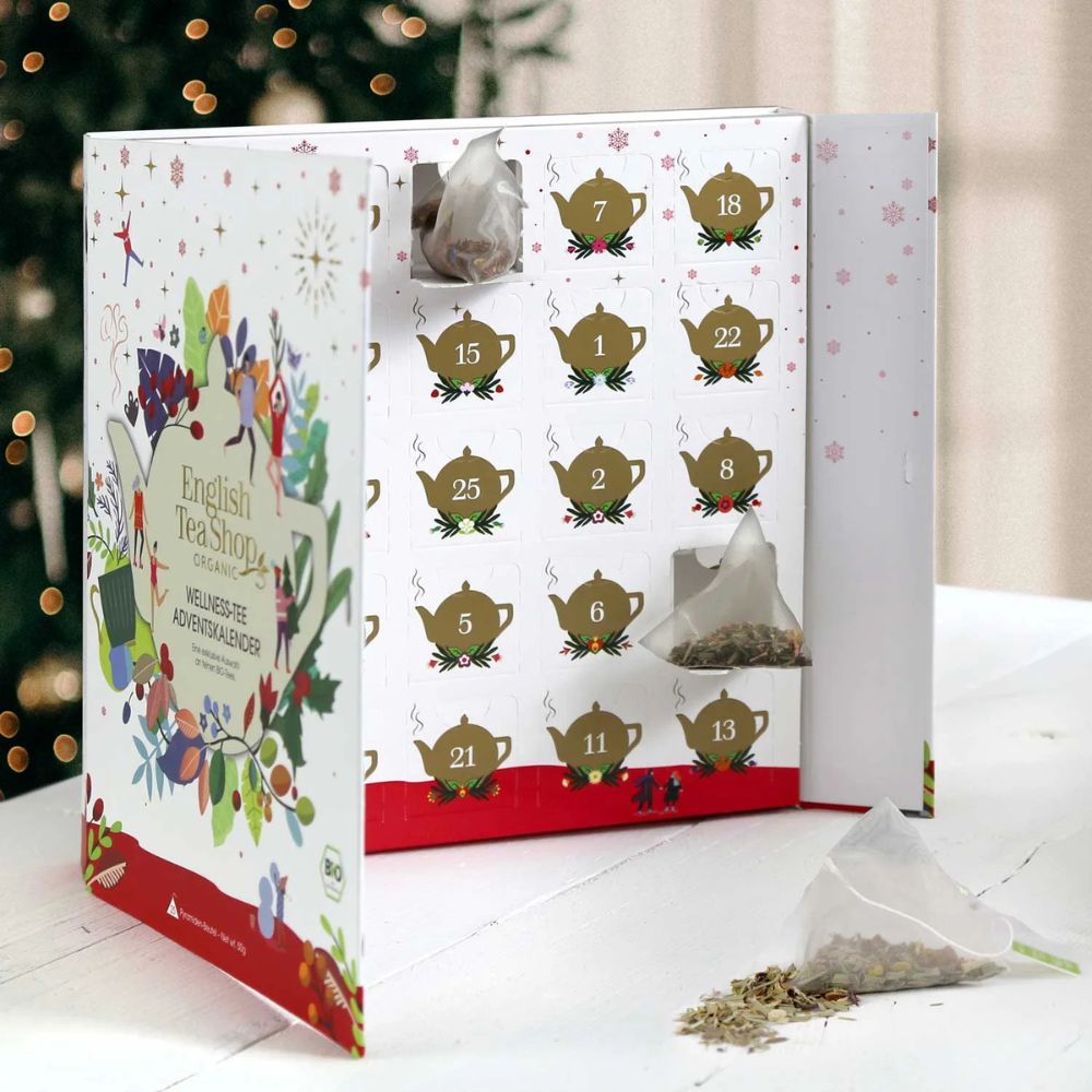 English Tea Shop | Teebuch Adventskalender "Wellness" mit Schleife