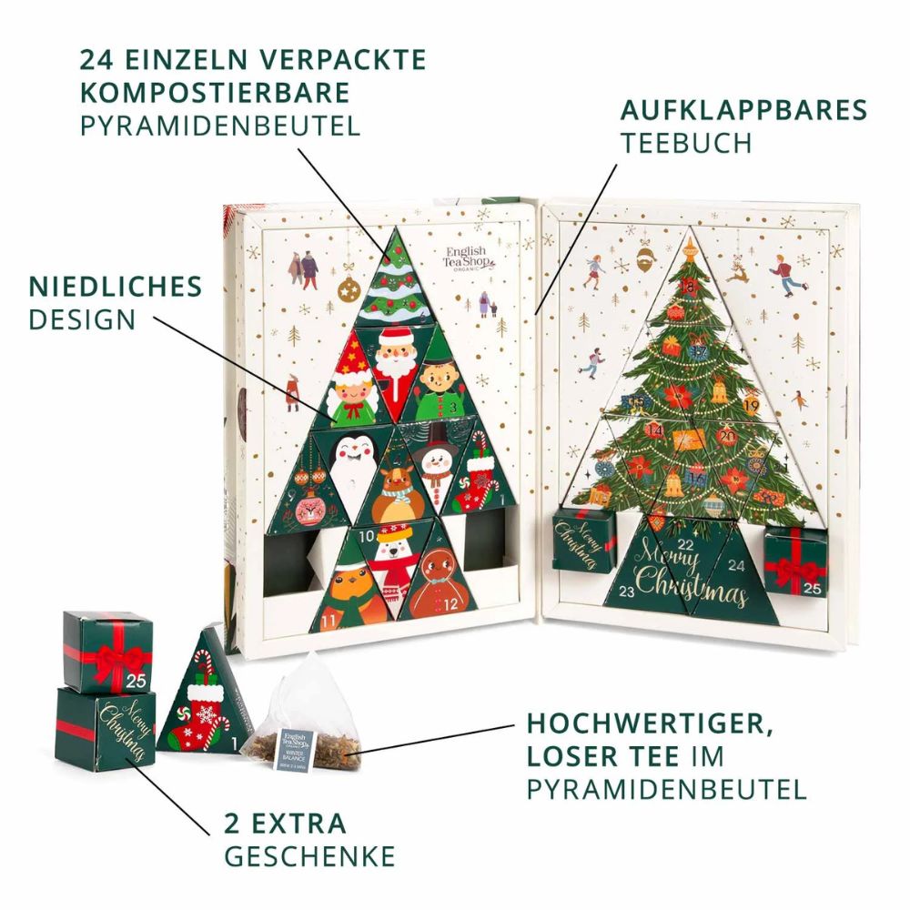 English Tea Shop | Teebuch Adventskalender mit 25 köstlichen Tees - Weiß