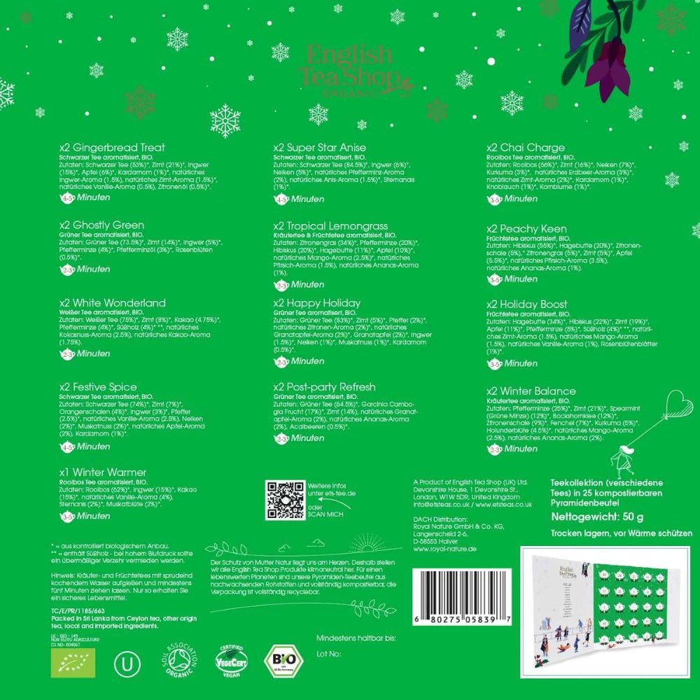 English Tea Shop | Teebuch Grün Adventskalender "Christmas Tree"