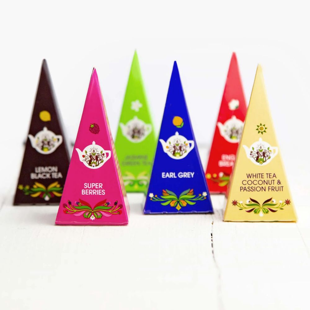 English Tea Shop Teegeschenk "Klassische Tee Kollektion" mit Schleife - 12 Pyramiden-Beutel