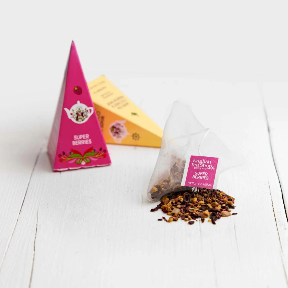 English Tea Shop Teegeschenk "Klassische Tee Kollektion" mit Schleife - 12 Pyramiden-Beutel