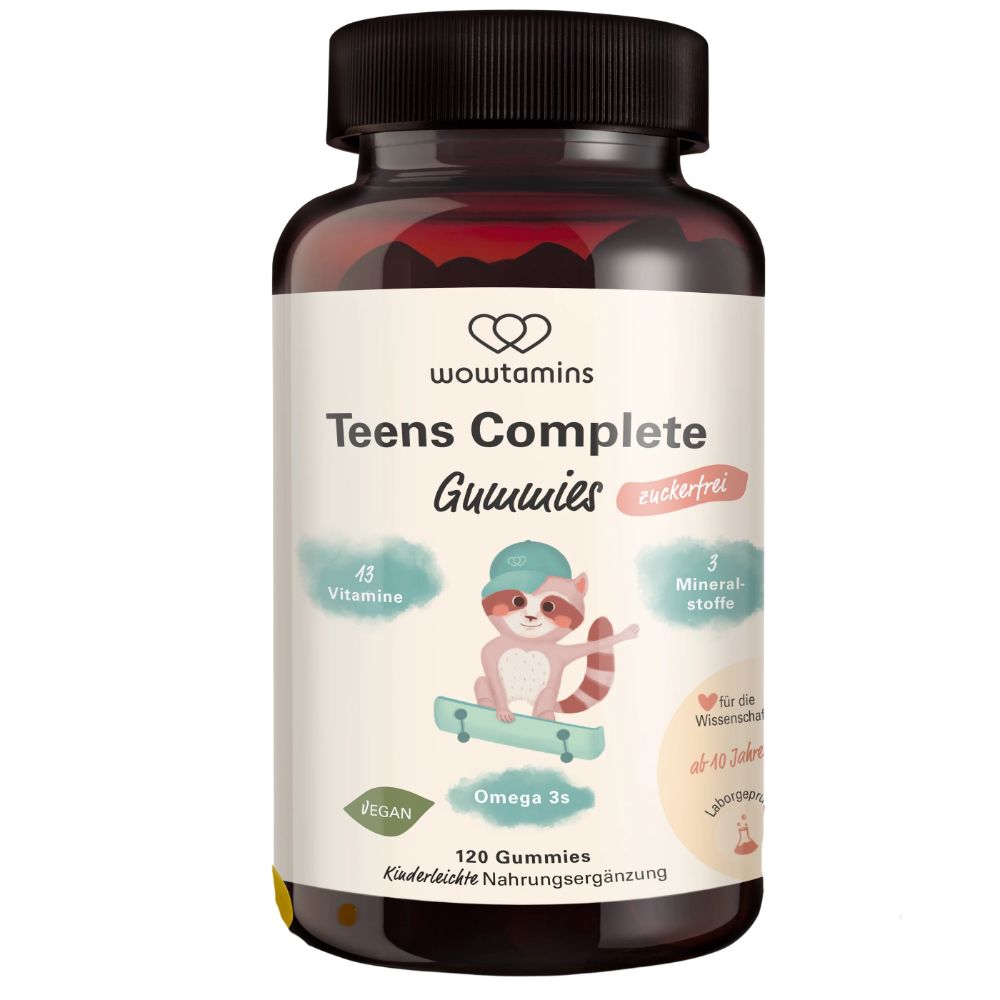 WOWTAMINS I Teens Complete Gummies - ZUCKERFREI - 120 Gummies