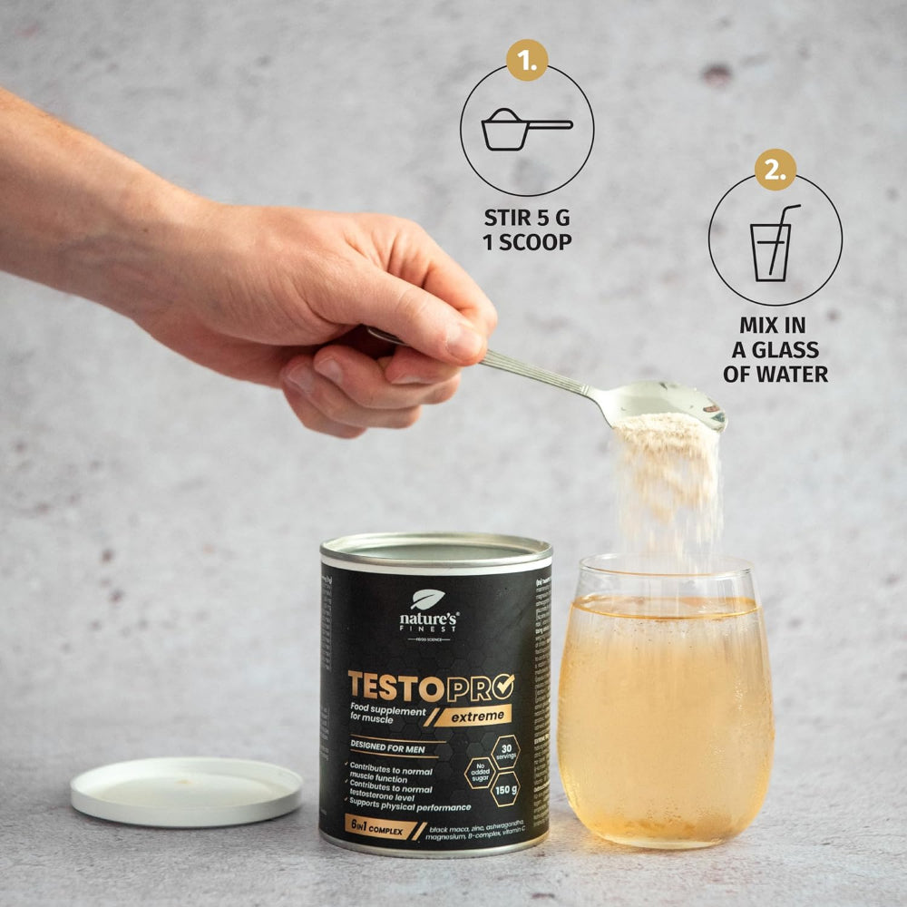 Nature's Finest I TestoPRO Extreme - 6-in-1 Muskel- und Testosteron-Support-Komplex