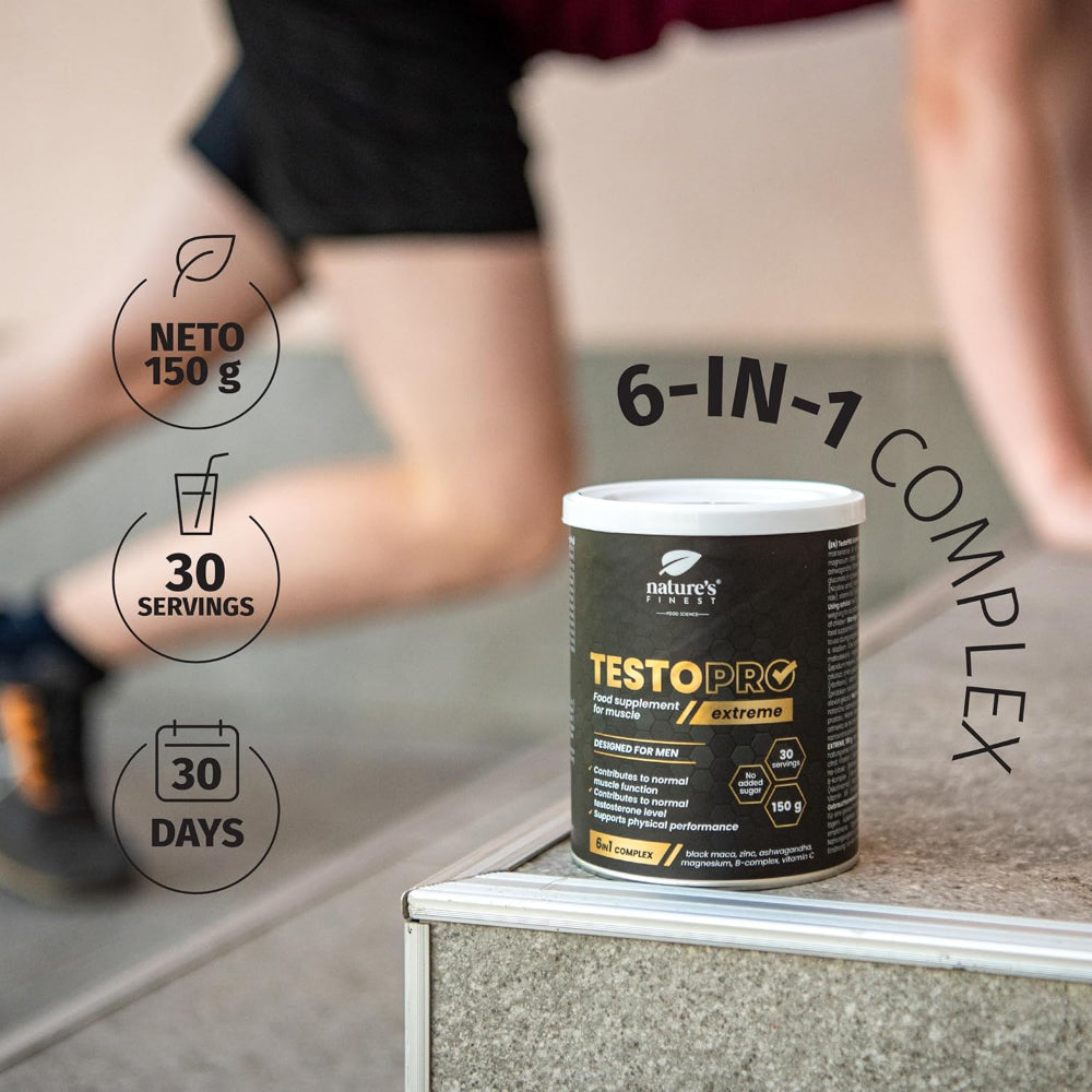Nature's Finest I TestoPRO Extreme - 6-in-1 Muskel- und Testosteron-Support-Komplex