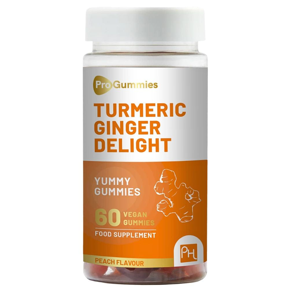 Prowise Healthcare Turmeric Ginger Delight mit Pfirsichgeschmack – 60 vegane Gummies