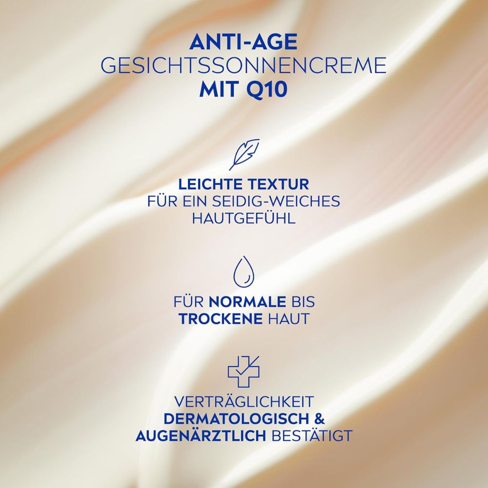 NIVEA SUN | UV Gesicht Q10 Anti-Age Sonnenschutz mit LSF 30 - 50ml