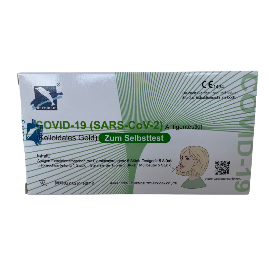 Deepblue Covid-19 Antigen Laien Schnelltest – 5er Box (7/26)
