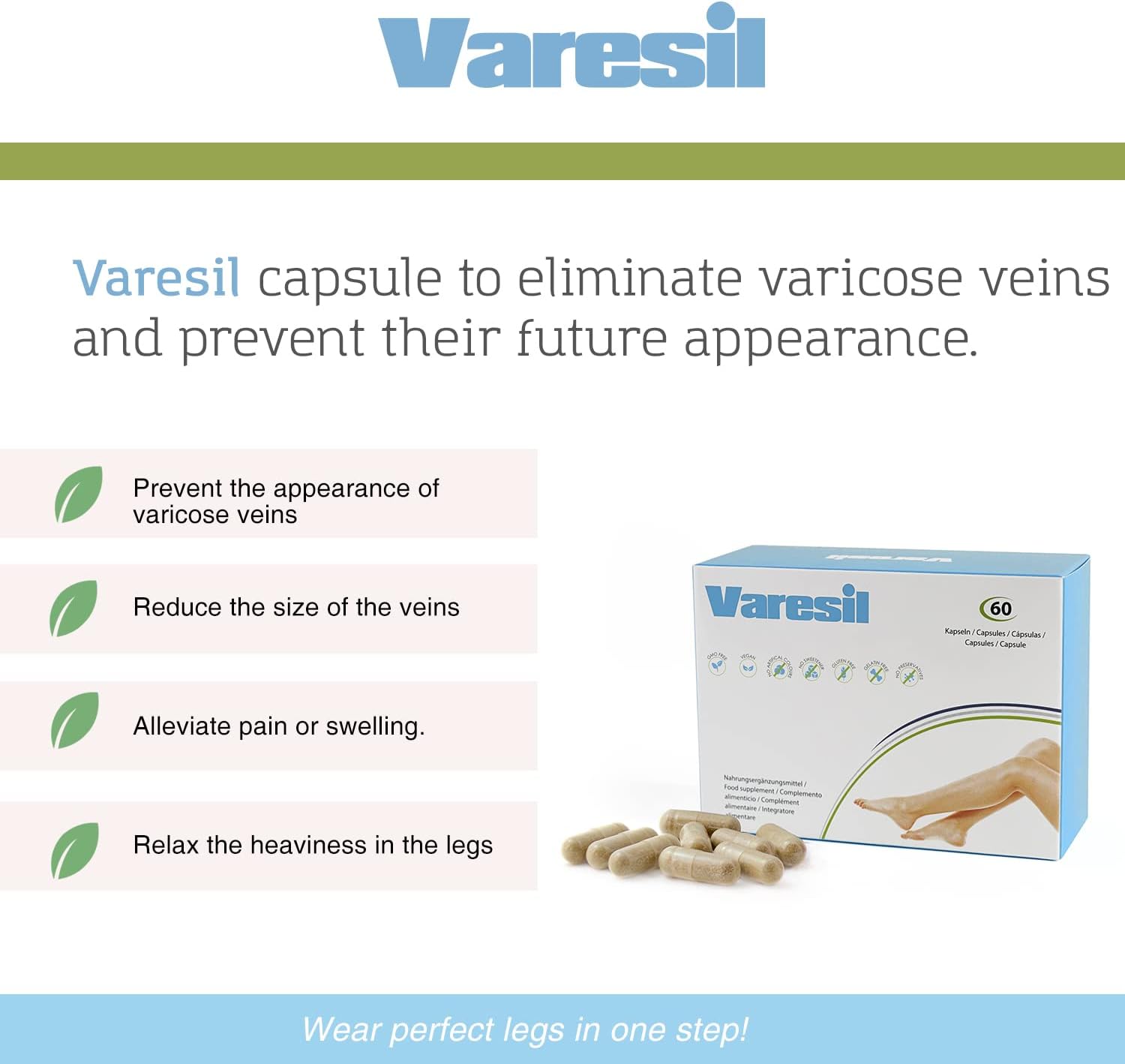 500Cosmetics | Varesil Pills - zur Krampfadern Vorbeugung