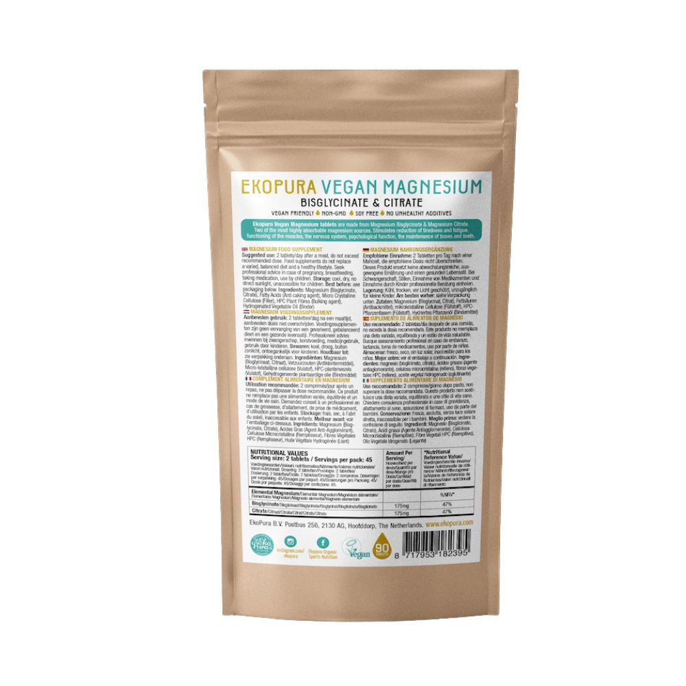 Ekopura Nutrition | Vegan Magnesium - 90 Tabletten