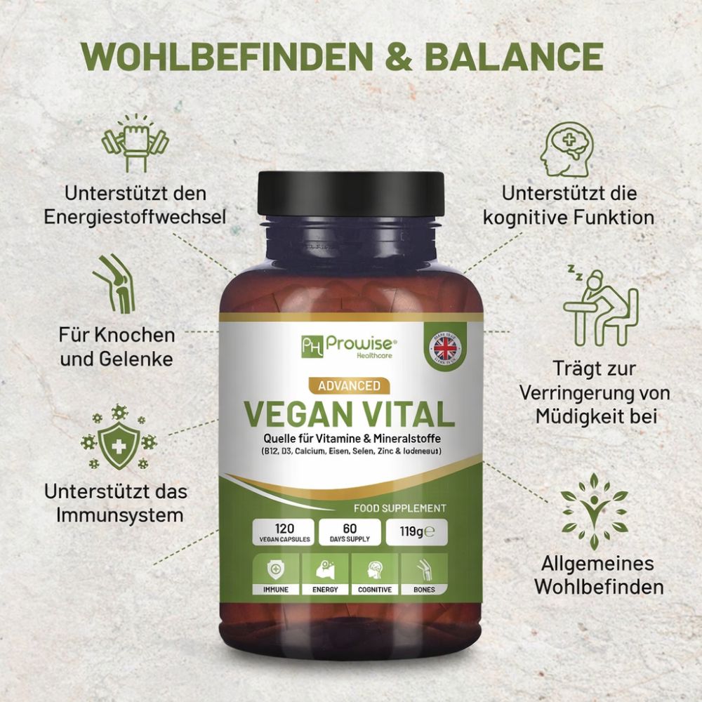 Prowise Healthcare | Vegan Vital Multivitamine - 120 Kapseln
