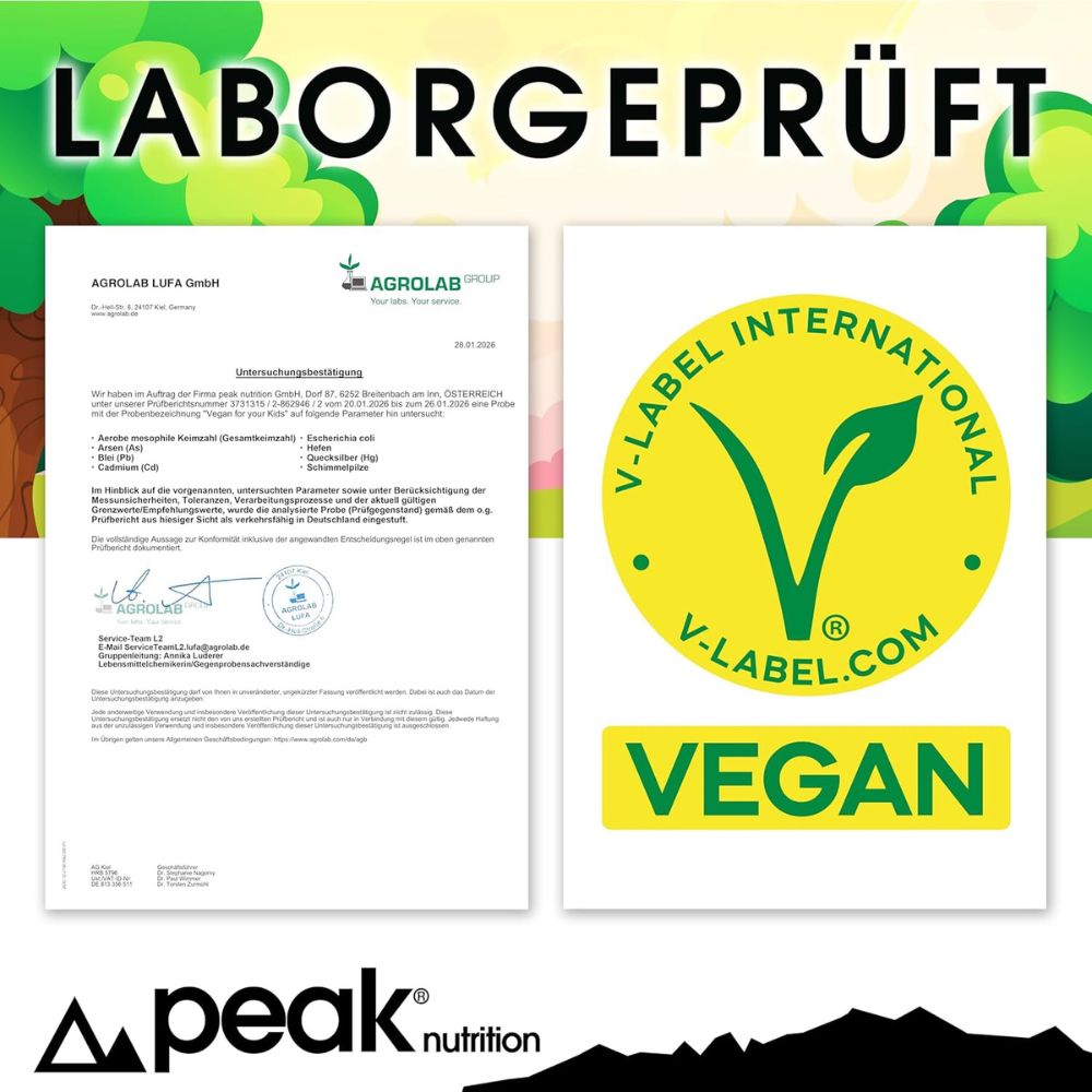 peak nutrition | Vegan for your Kids - Multivitamin All-in-One für Kinder - 180 Kapseln