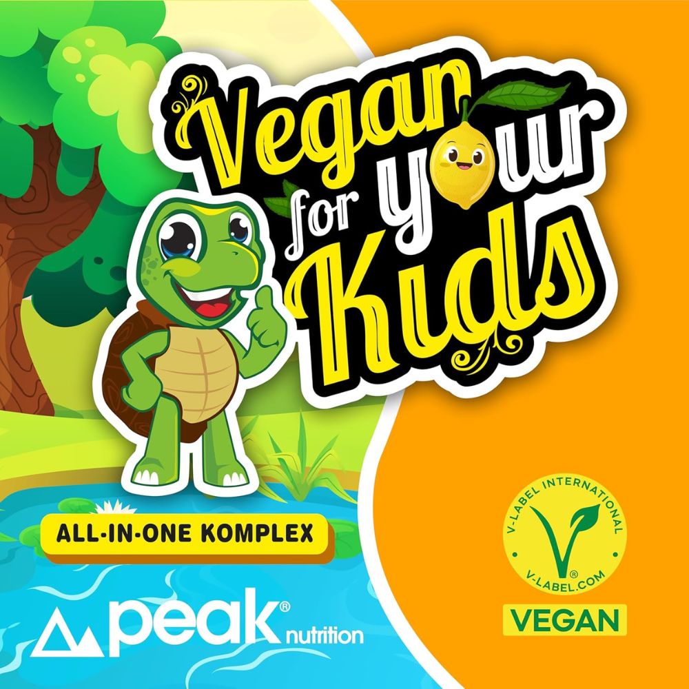 peak nutrition | Vegan for your Kids - Multivitamin All-in-One für Kinder - 180 Kapseln