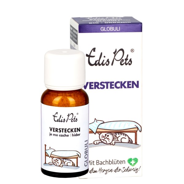 Edis Pets Verstecken Bio Bachblüten Globuli für Katzen