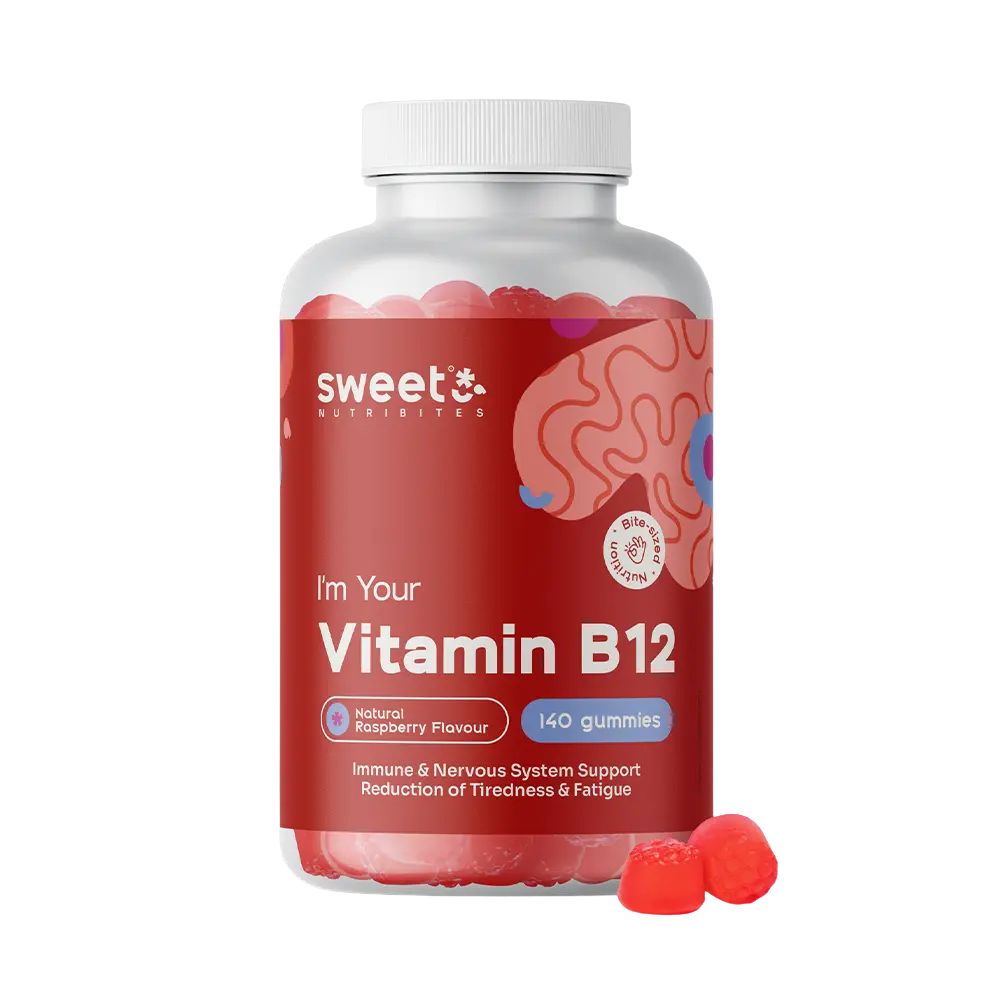 Sweet Nutribites | Vitamin B12 500 µg gegen Müdigkeit und Ermüdung - 140 Gummibonbons