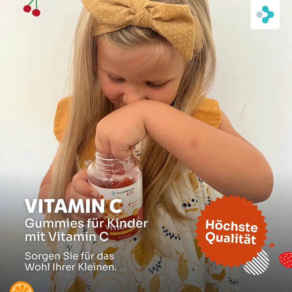 FutuNatura | Vitamin C für Kinder - zur Stärkung der Immunität - 60 Stück