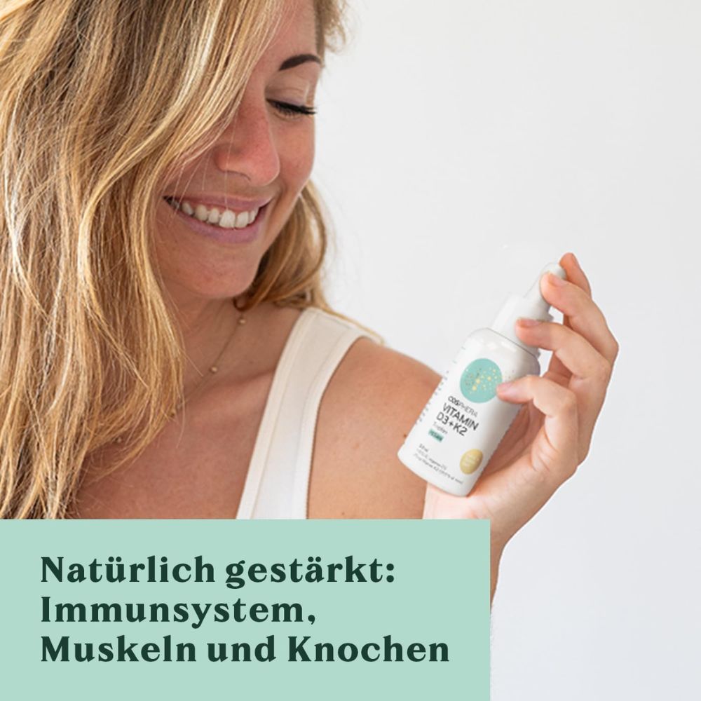 Cosphera | Vitamin D3 K2 Tropfen für Knochen und Immunsystem - 50 ml