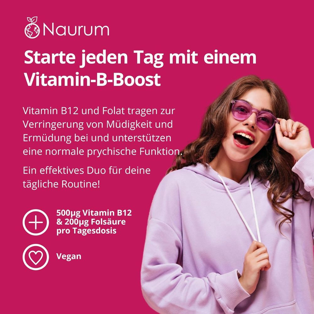 Naurum | Vitamin B12 Trio Komplex mit Folat - 50ml
