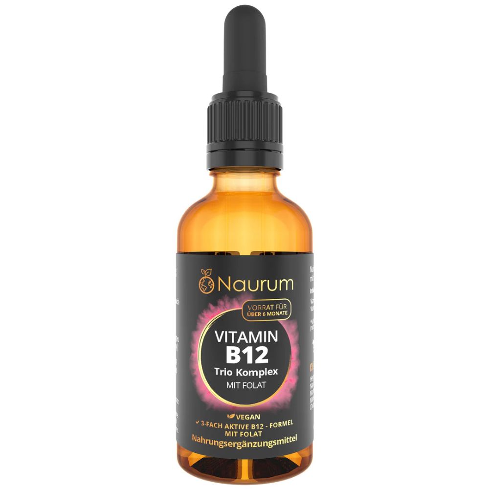 Naurum | Vitamin B12 Trio Komplex mit Folat - 50ml