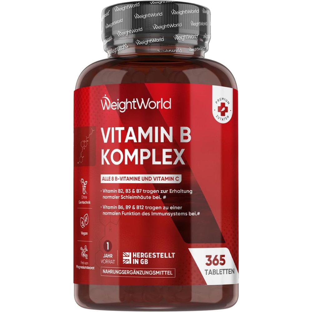 WeightWorld | Vitamin B Komplex - Mit Vitamin C - 365 Tabletten