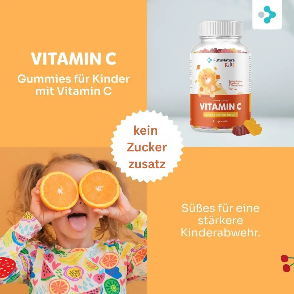 FutuNatura | Vitamin C für Kinder - zur Stärkung der Immunität - 60 Stück