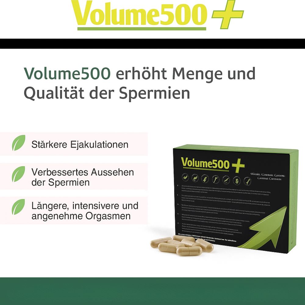 500Cosmetics | Volume500 Sperma Tabletten - 30 Kapseln