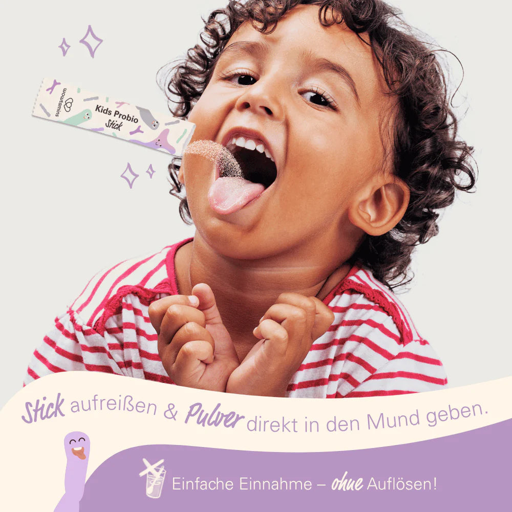 WOWTAMINS | Kids Probio mit 9 Bakterienstämmen - 30 zuckerfreie Sticks