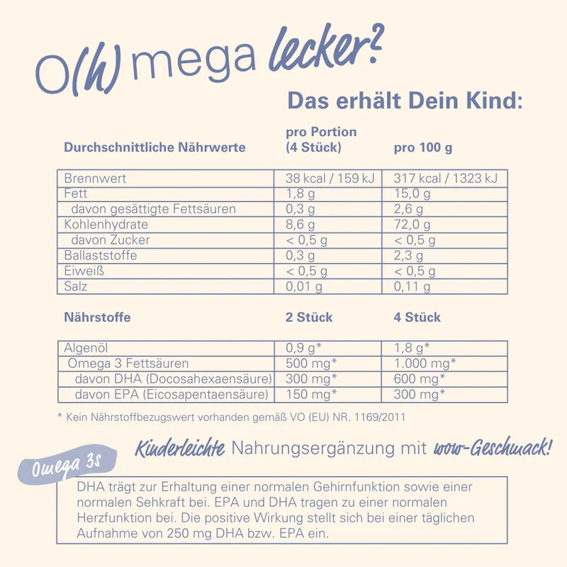 WOWTAMINS I Omega 3 Gummies I zuckerfrei I Omega 3s für Kinder