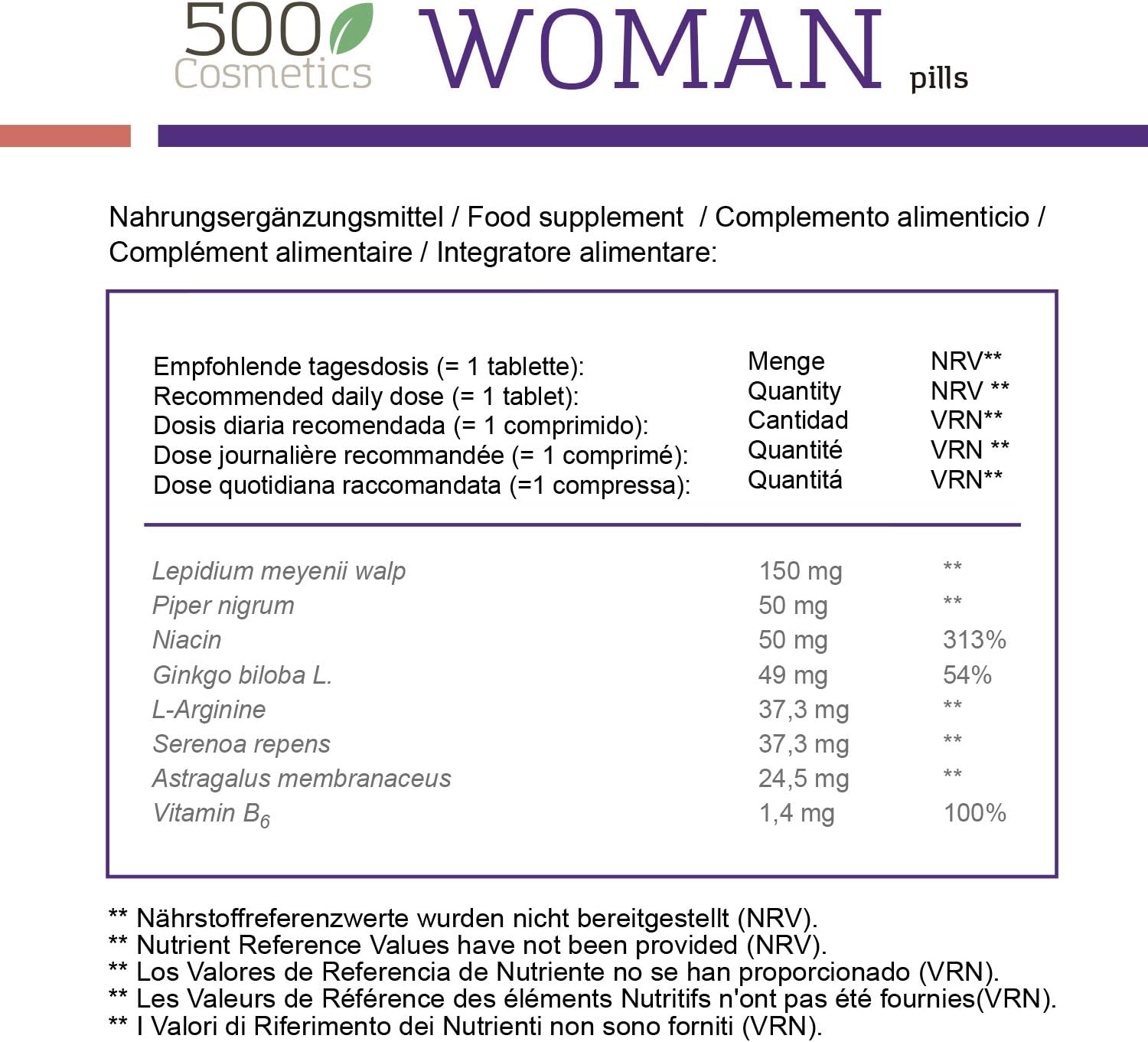 500Cosmetics | Woman - zur Steigerung des weiblichen Libido
