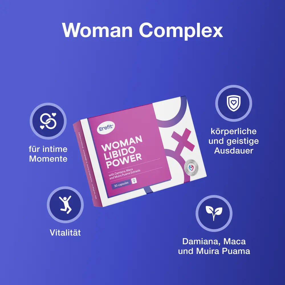 Erefit® | Woman Complex Libido Power für Frauen und ihr sexuelles Wohlbefinden - 30 Kapseln