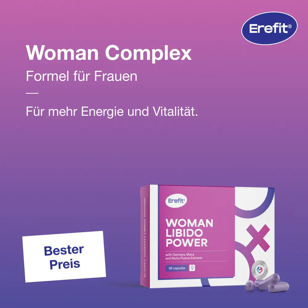 Erefit® | Woman Complex Libido Power für Frauen und ihr sexuelles Wohlbefinden - 30 Kapseln