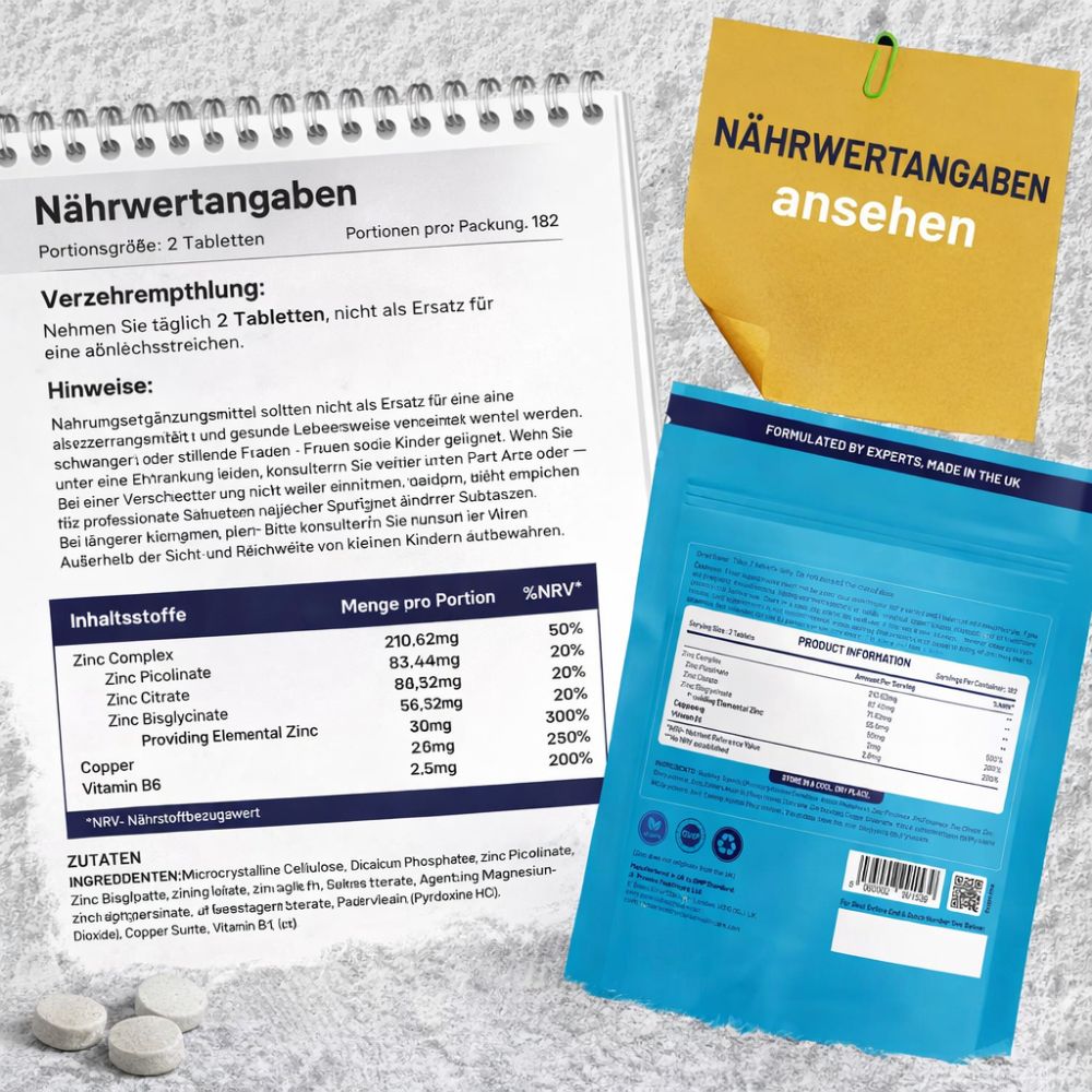 Prowise Healthcare | 5-in-1 Zinkpicolinat-Komplex 50 mg - 365 vegane Tabletten