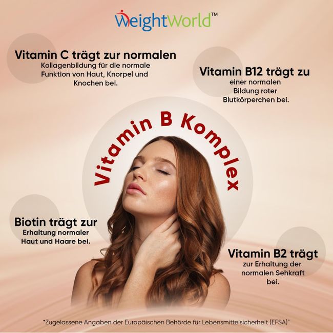 WeightWorld | Vitamin B Komplex - Mit Vitamin C - 365 Tabletten
