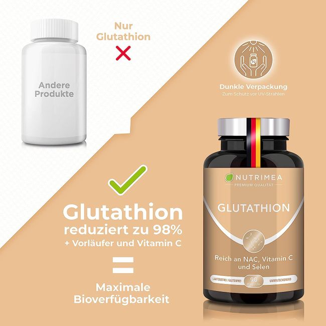 Nutrimea L-GLUTATHION reduziert zu 98% | mit Vorläufern + Vitamin C