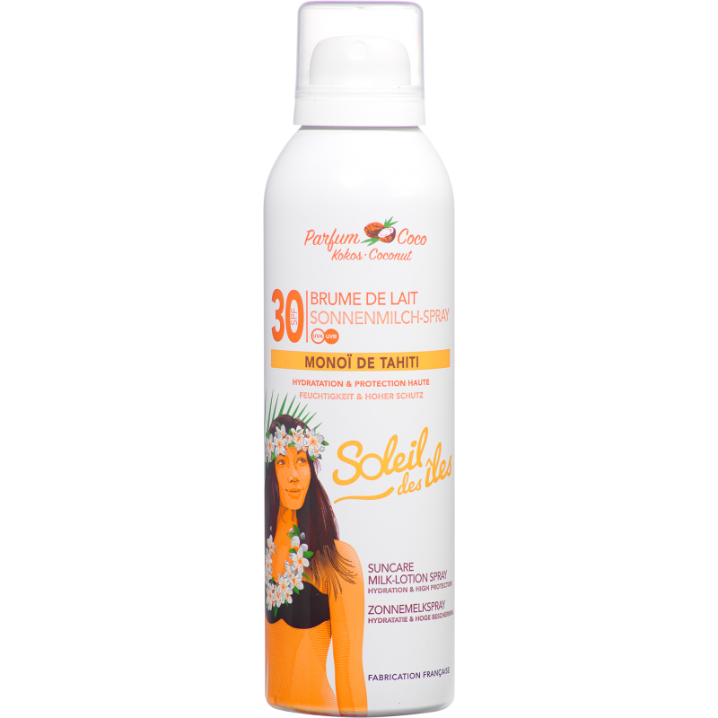 Soleil des Iles | Sonnenschutz-Milchspray mit Kokosduft - SPF30
